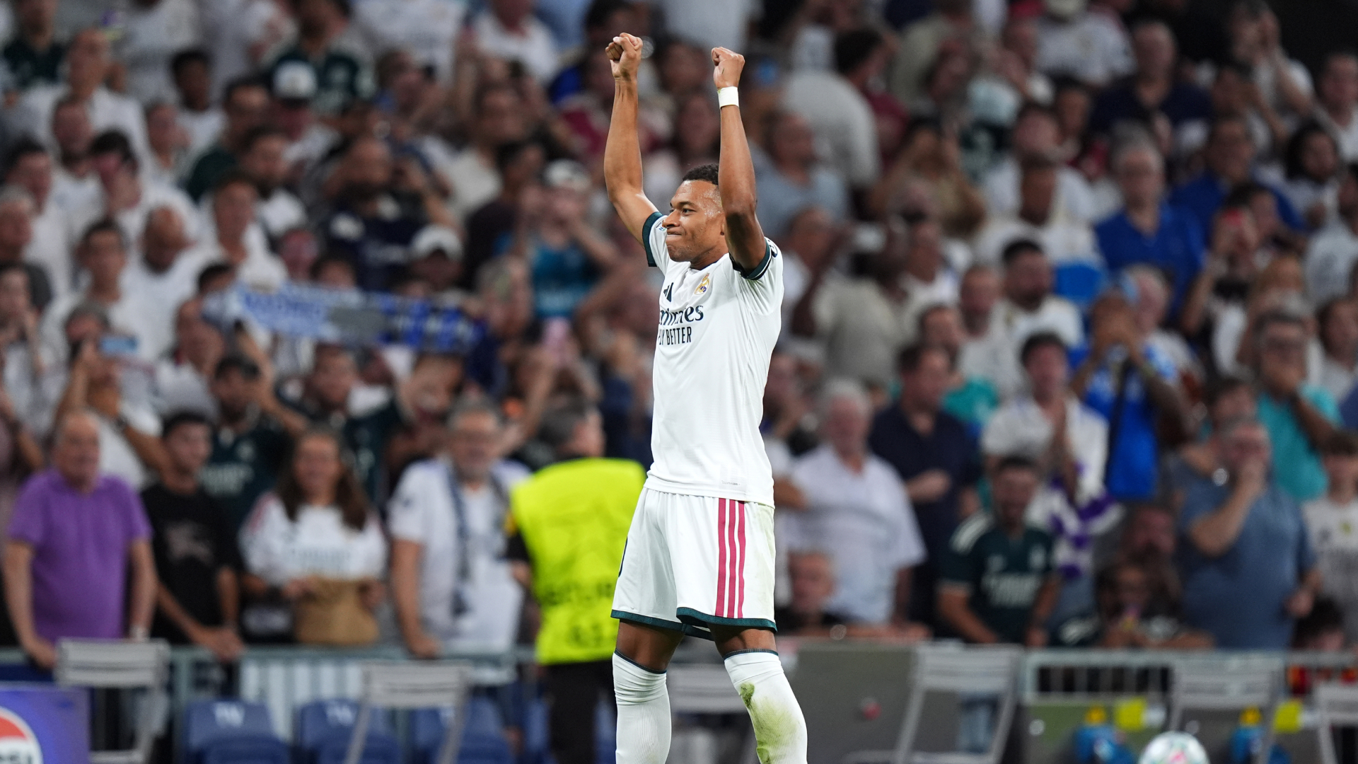 Kylian Mbappé durante un partido el Real Madrid en la UEFA Champions League